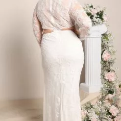 Fashion Nova Myself First Sequin Maxi Dress - White -Fashion Nova Dresses Shop 03 14 22Studio2 CE RL 10 37 56 18 FN568L White 0236 PLUS KL