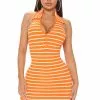 Fashion Nova Let's Vibe Striped Mini Dress - Orange -Fashion Nova Dresses Shop 03 14 22Studio3 SN KG 10 49 38 31 DX7812 Orange 1875 PB