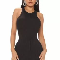 Fashion Nova Willow Ribbed Maxi Dress - Black -Fashion Nova Dresses Shop 03 14 22Studio3 SN KG 11 53 42 62 RD45478 Black 2121 SG