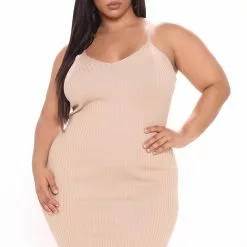Fashion Nova Easy And Simple Sweater Midi Dress - Tan -Fashion Nova Dresses Shop 03 15 21Studio3 RM ML 11 02 46 27 RDAC7620 Tan 0260 PLUS RA
