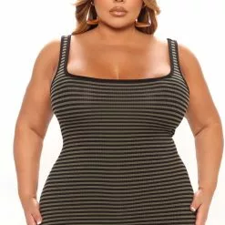 Fashion Nova Fine Lines Striped Midi Dress - Olive/combo 13 Fashion Nova Fine Lines Striped Midi Dress - Olive/combo -Fashion Nova Dresses Shop 03 15 22Studio1 RT CP 13 45 21 37 RD61553 Olivecombo 0488 PLUS KS