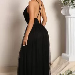 Fashion Nova Mesh Overlay Maxi Dress - Black 8 Fashion Nova Mesh Overlay Maxi Dress - Black -Fashion Nova Dresses Shop 03 15 22Studio3 CE RL 09 26 05 12 BD04549 Black 0411 EH