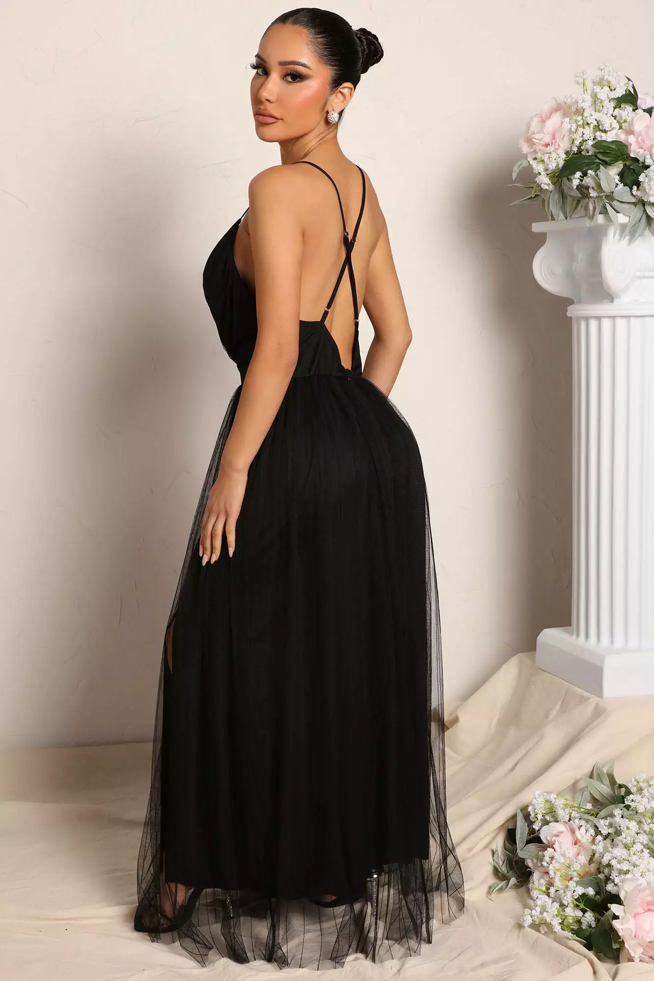 Fashion Nova Mesh Overlay Maxi Dress - Black 5 Fashion Nova Mesh Overlay Maxi Dress - Black - Image 3