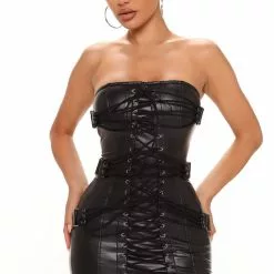 Fashion Nova Love This Moment PU Mini Dress - Black -Fashion Nova Dresses Shop 03 15 22Studio3 CE RL 11 21 38 58 HDD27724 Black 5636 EH