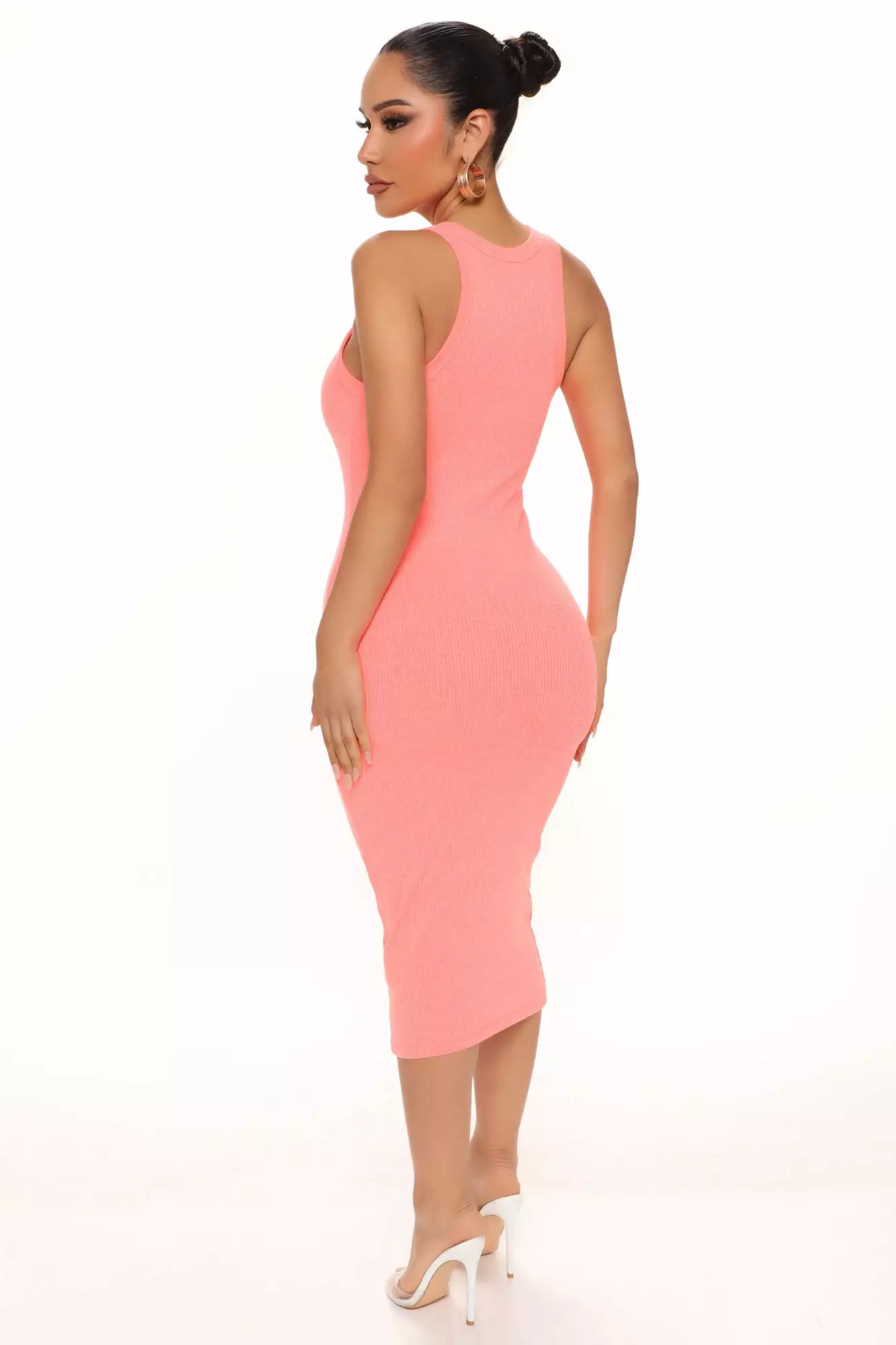 Fashion Nova Mila Midi Dress - Neon Orange 5 Fashion Nova Mila Midi Dress - Neon Orange - Image 3