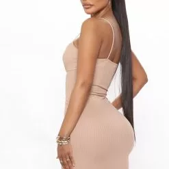 Fashion Nova Payton Mini Dress - Taupe -Fashion Nova Dresses Shop 03 16 22Studio4 ME RL 11 37 21 31 RD46172 Taupe 5791 EH