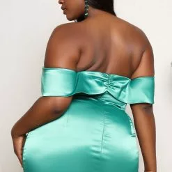 Fashion Nova Ever After Satin Maxi Dress - Green -Fashion Nova Dresses Shop 03 16 22Studio5 RT KP 10 22 12 1 74486E Green 1213 PLUS KS
