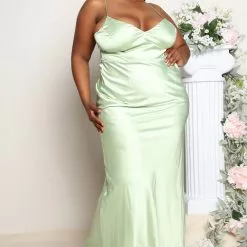 Fashion Nova Right By Your Side Satin Dress - Chartreuse -Fashion Nova Dresses Shop 03 16 22Studio5 RT KP 10 31 55 3 MM2347 Chartreuse 1232 PLUS KS