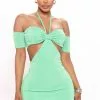 Fashion Nova Hallie Slinky Mini Dress - Green -Fashion Nova Dresses Shop 03 18 22Studio4 RM RA 13 13 30 2 FS22E246 Green 6378 KL