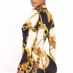 Fashion Nova Catch A Break Shirt Dress - Black/combo -Fashion Nova Dresses Shop 03 18 22Studio4 RM RA 13 17 18 3 TD10442 BlackCombo 6394 KL