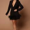 Fashion Nova Makena Feather Blazer Dress - Black -Fashion Nova Dresses Shop 03 18 22Studio5 SN CP 09 35 02 3 B23363 Black 1626 EH