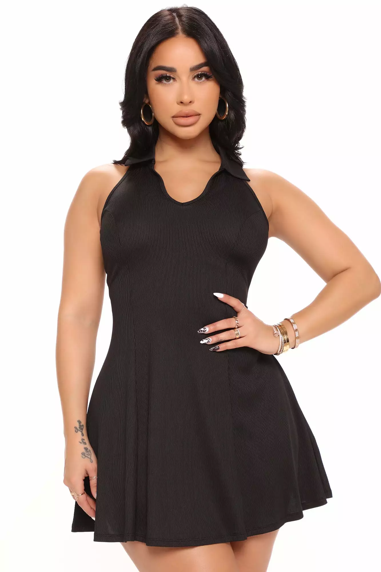 Fashion Nova Becca Fit And Flare Mini Dress - Black 3 Fashion Nova Becca Fit And Flare Mini Dress - Black