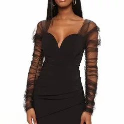 Fashion Nova Tall Trophy Wife Mini Dress - Black -Fashion Nova Dresses Shop 03 22 22Studio3 MS 11 28 32 31 TJD2746 Black R 8587 EH