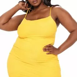 Fashion Nova Jodi Mesh Mini Dress - Yellow -Fashion Nova Dresses Shop 03 23 22Studio3 CE MR 14 34 49 21 J3G4089C Yellow 4292 PLUS KL