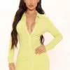 Fashion Nova Nicole Ribbed Shirt Dress - Lime -Fashion Nova Dresses Shop 03 24 22Studio2 RT RL 15 34 55 68 HF22A607 Lime 5136 SG