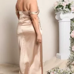 Fashion Nova Raise A Toast Satin Maxi Dress - Champagne -Fashion Nova Dresses Shop 03 25 22Studio1 ME 15 42 38 70 MF21193 Champagne 0684 PLUS WG