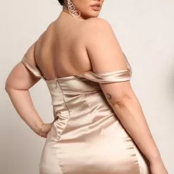 Fashion Nova Raise A Toast Satin Maxi Dress - Champagne -Fashion Nova Dresses Shop 03 25 22Studio1 ME 15 42 43 70 MF21193 Champagne 0687 PLUS WG