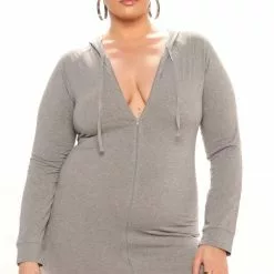 Fashion Nova Look At Me Hooded Mini Dress - Grey -Fashion Nova Dresses Shop 03 25 22Studio1 ME AC 11 59 36 37 RD62521 Grey 6325 PLUS PB