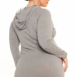 Fashion Nova Look At Me Hooded Mini Dress - Grey -Fashion Nova Dresses Shop 03 25 22Studio1 ME AC 12 00 00 37 RD62521 Grey 6330 PLUS PB
