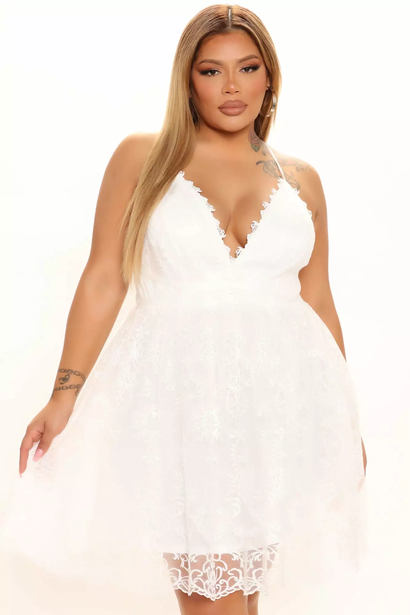 Fashion Nova Perfect Date Lace Mini Dress - White 8 Fashion Nova Perfect Date Lace Mini Dress - White - Image 6