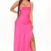 Fashion Nova Gracious Satin Maxi Dress - Fuchsia -Fashion Nova Dresses Shop 03 29 22Studio4 RM CP 11 50 22 19 FS22E816 Fuchsia 0900 KS