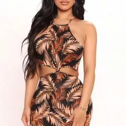 Fashion Nova Destination Printed Midi Dress - Black/combo -Fashion Nova Dresses Shop 03 30 22Studio1 DD CP 13 40 41 47 AD45382P Blackcombo 5258 SG