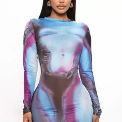 Fashion Nova Giving Body Mesh Midi Dress - Blue/combo 21 Fashion Nova Giving Body Mesh Midi Dress - Blue/combo -Fashion Nova Dresses Shop 03 31 22Studio4 RM CP 14 15 00 40 XS1271PR BlueCombo 0015 KL