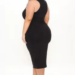 Fashion Nova Reena Ruched Midi Dress - Black -Fashion Nova Dresses Shop 04 02 21Studio1 CE TB 11 51 26 40 JD42722 Black PLUS 3789 NT