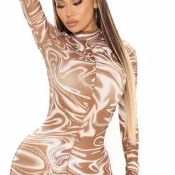 Fashion Nova Swirl My Way Mesh Maxi Dress - Brown/combo -Fashion Nova Dresses Shop 04 02 21Studio2 PA SD 11 26 28 14 DC25999FN Browncombo 33796 RA