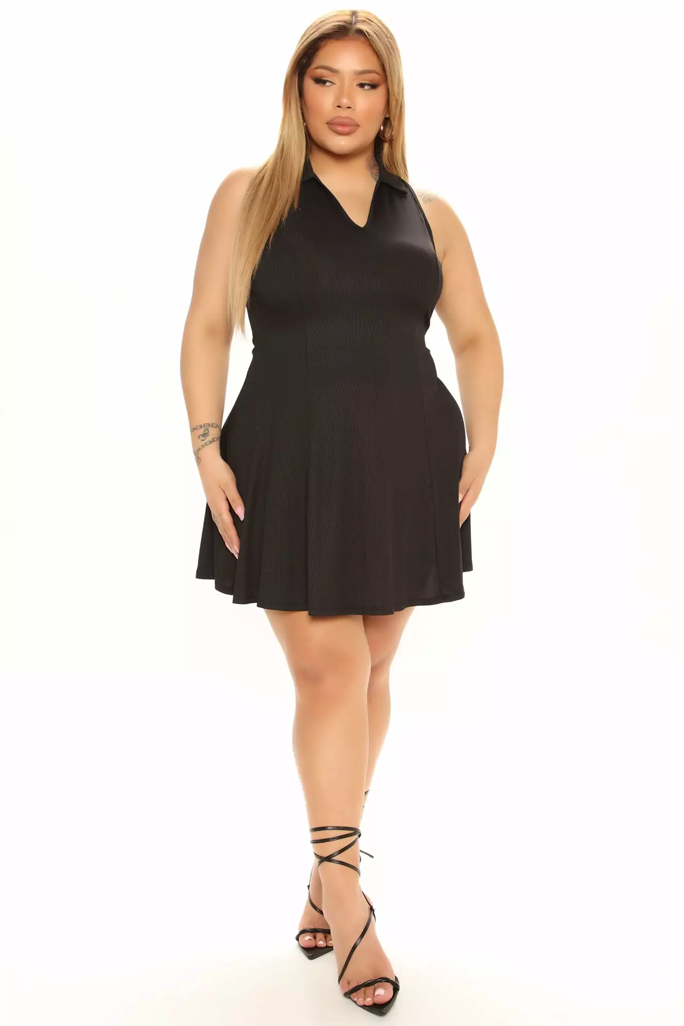Fashion Nova Becca Fit And Flare Mini Dress - Black 8 Fashion Nova Becca Fit And Flare Mini Dress - Black - Image 6