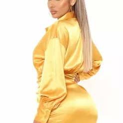 Fashion Nova When's Happy Hour Mini Shirt Dress - Mustard -Fashion Nova Dresses Shop 04 08 21Studio2 RT SD 11 58 50 38 MGT008 Mustard 37063 RA