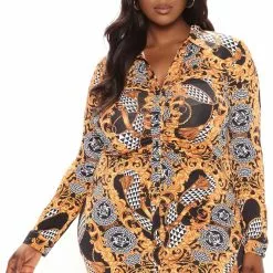 Fashion Nova Velina Shirt Dress - Black/combo 15 Fashion Nova Velina Shirt Dress - Black/combo -Fashion Nova Dresses Shop 04 08 22Studio1 KJ KP10 51 15 14 TD1204A Blackcombo 0137 PLUS KS