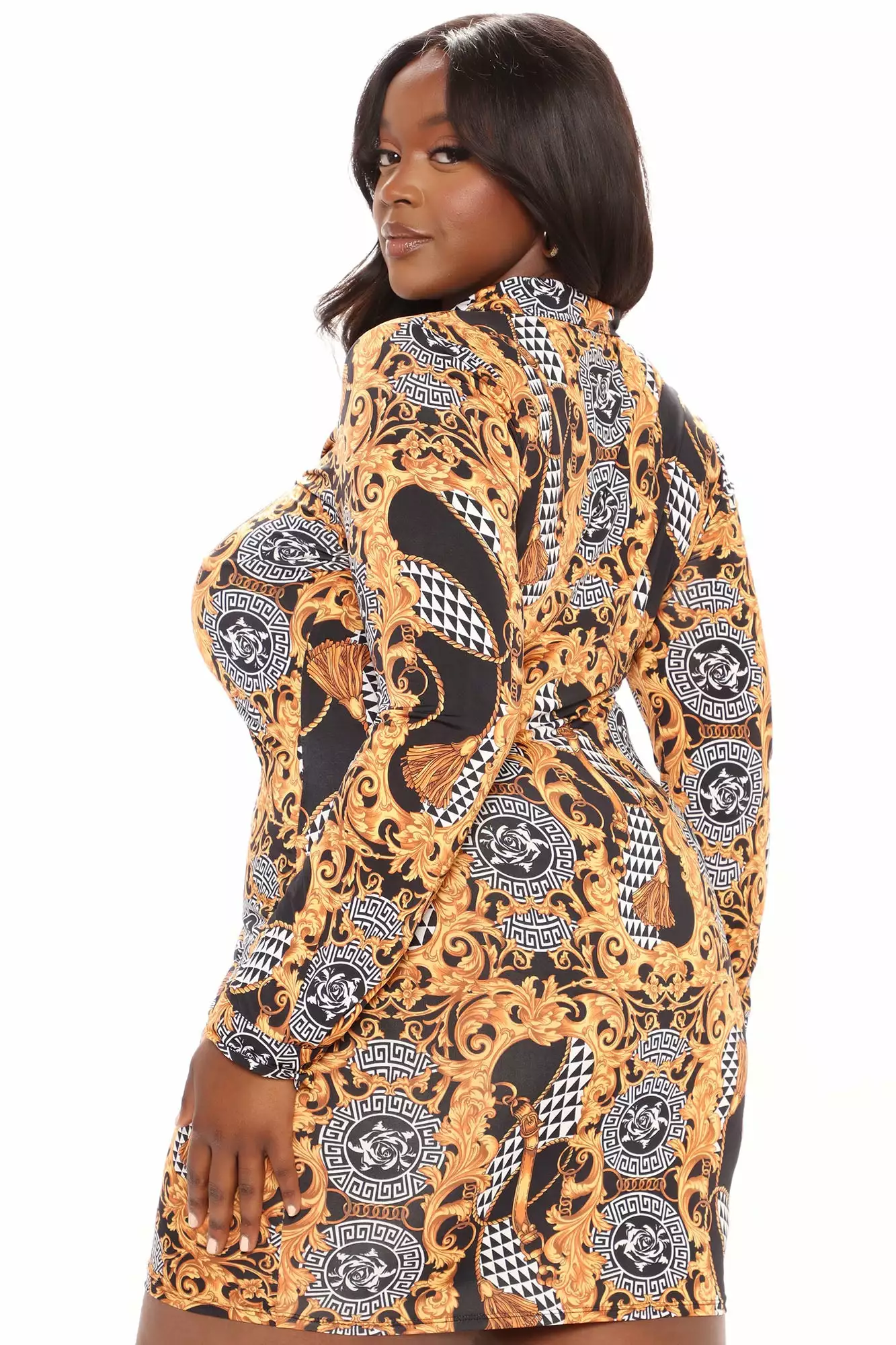 Fashion Nova Velina Shirt Dress - Black/combo 10 Fashion Nova Velina Shirt Dress - Black/combo - Image 8