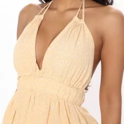 Fashion Nova Brunch Mood Polka Dot Mini Dress - Yellow/combo -Fashion Nova Dresses Shop 04 08 22Studio4 MS DJ 13 38 05 6 HF22C734 Yellowcombo R 3099 KS