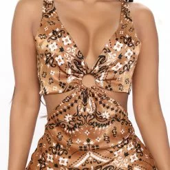 Fashion Nova Alabama Mini Dress - Brown/combo -Fashion Nova Dresses Shop 04 08 22Studio4 MS DJ 15 28 11 33 JD13167 Browncombo P 3354 SG