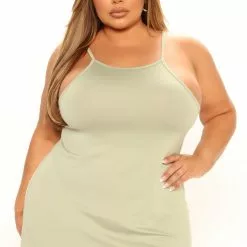 Fashion Nova Melisa Mini Dress - Sage -Fashion Nova Dresses Shop 04 11 22Studio1 SN KP 11 47 53 24 JD46422 Sage 6735 PLUS PB