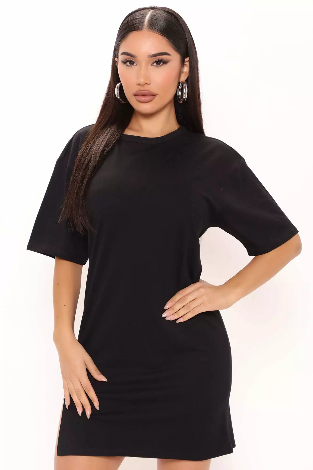 Fashion Nova Delilah T Shirt Dress - Black 3 Fashion Nova Delilah T Shirt Dress - Black