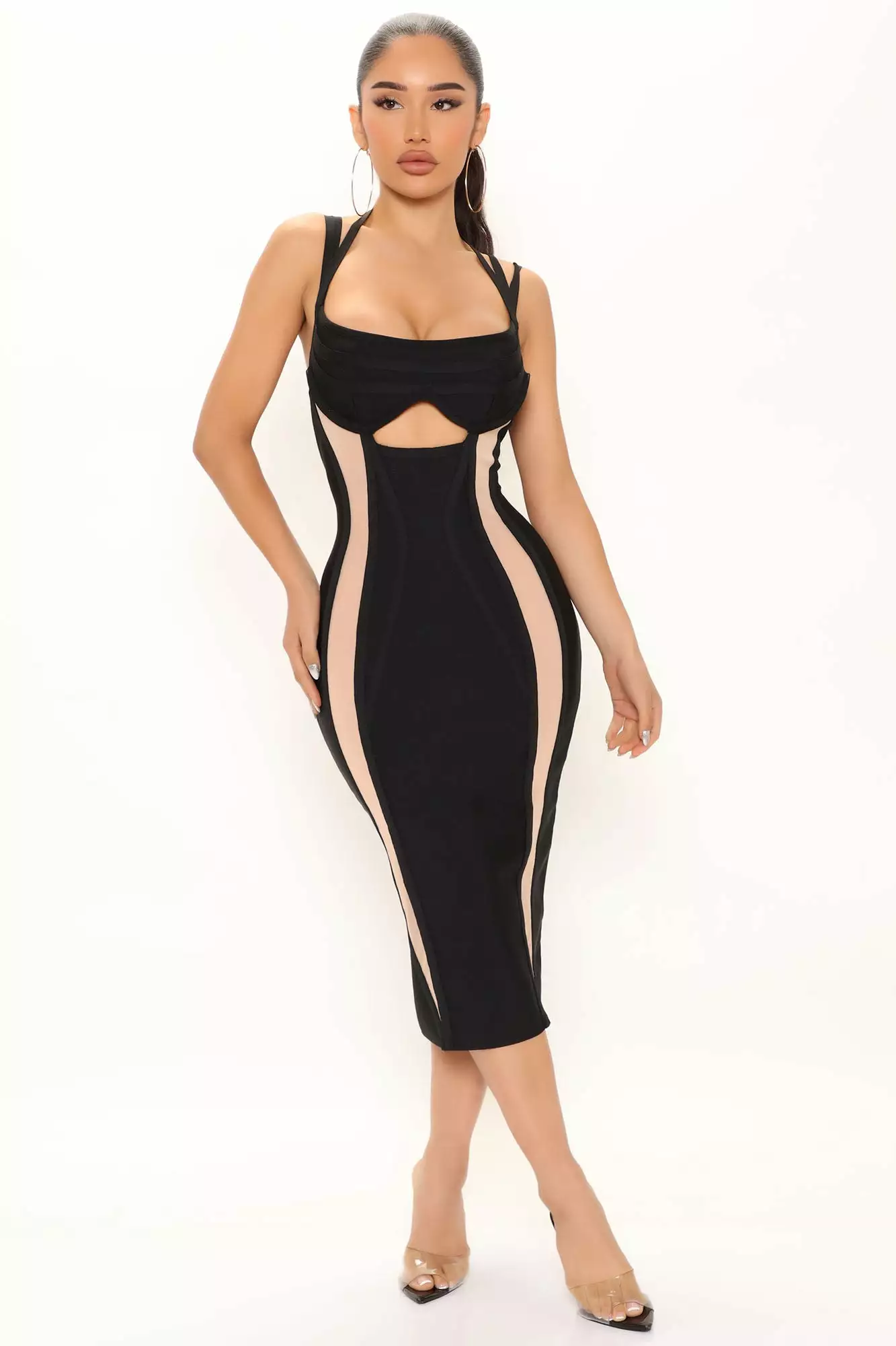Fashion Nova My Night Out Bandage Midi Dress - Black 4 Fashion Nova My Night Out Bandage Midi Dress - Black - Image 2