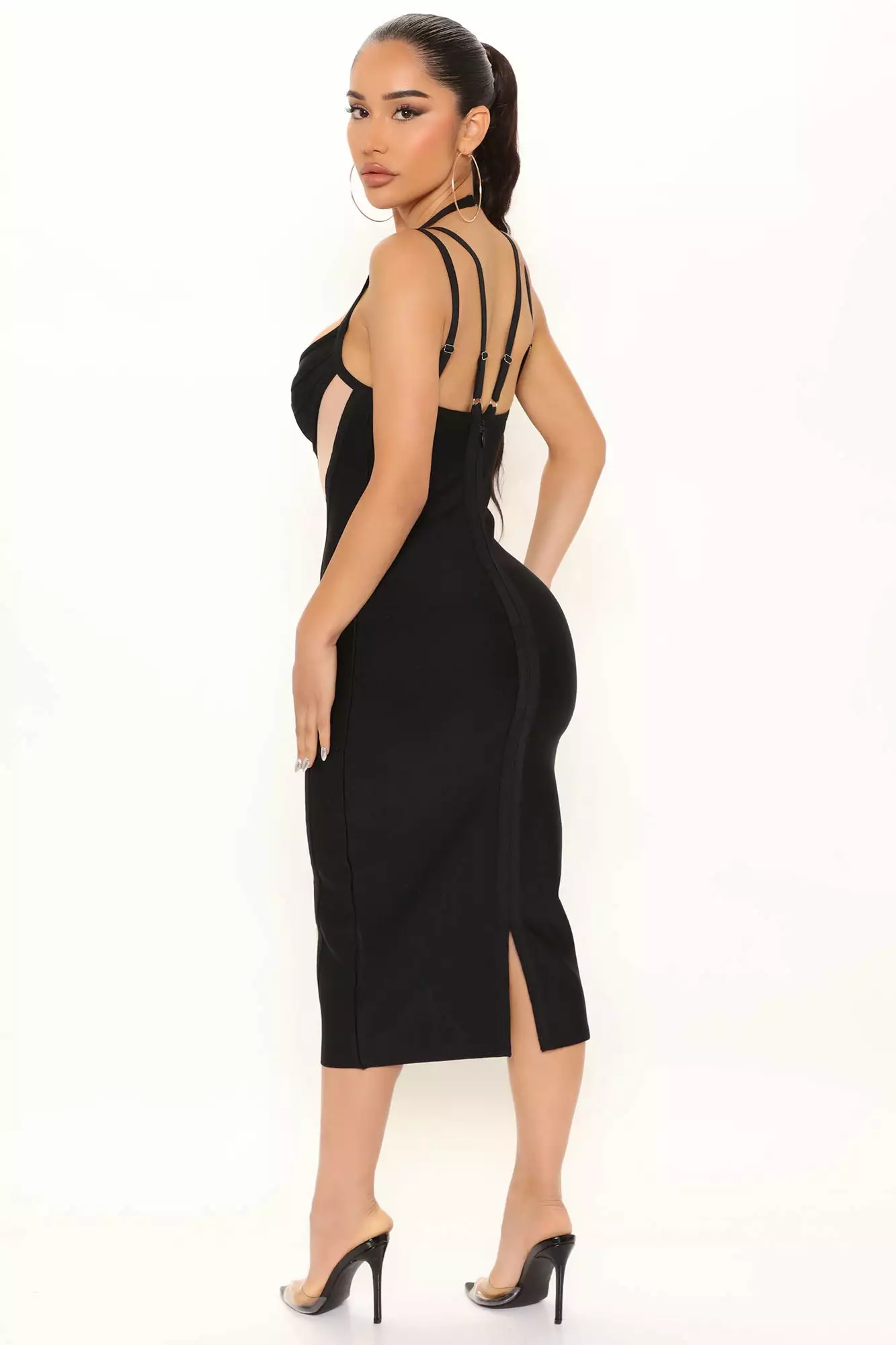 Fashion Nova My Night Out Bandage Midi Dress - Black 6 Fashion Nova My Night Out Bandage Midi Dress - Black - Image 4