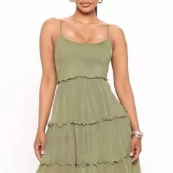 Fashion Nova Carlene Mini Dress - Olive