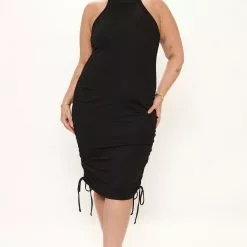 Fashion Nova Ruche It Mini Dress - Black -Fashion Nova Dresses Shop 04 18 22Studio2 RT KP 09 12 45 1 DD762HC57 Black 0007 PLUS SG