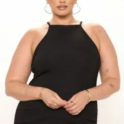 Fashion Nova Ruche It Mini Dress - Black -Fashion Nova Dresses Shop 04 18 22Studio2 RT KP 09 12 49 1 DD762HC57 Black 0009 PLUS SG