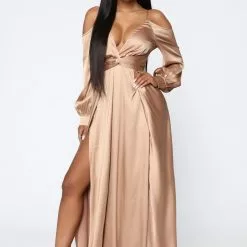 Fashion Nova Mansion Dinner Party Satin Gown - Gold/Brown -Fashion Nova Dresses Shop 04 19 19 Studio 1 DV 11 36 56 10 DWR11457 GoldBrown 0281 AG scaled