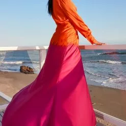 Fashion Nova Melissa Ombre Maxi Dress - Orange/combo -Fashion Nova Dresses Shop 04 20 22 Summer Kick Off RT 11 04 41 LOOK 6 24676 KS DM