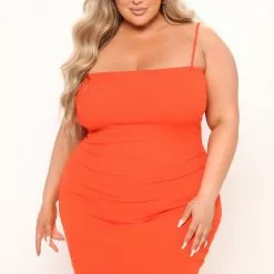 Fashion Nova Nikki Midi Dress - Tomato Red -Fashion Nova Dresses Shop 04 21 22Studio5 CE KP 15 59 42 82 RD44789 Red 15487 PLUS SG