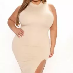 Fashion Nova Come Closer Midi Dress - Mocha -Fashion Nova Dresses Shop 04 25 22Studio1 DD CM 13 49 35 38 JD45646 Mocha 0378 PLUS EH