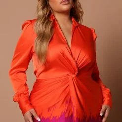 Fashion Nova Melissa Ombre Maxi Dress - Orange/combo -Fashion Nova Dresses Shop 04 25 22Studio5 RT DJ15 45 15 66 DR2235 Orangecombo 0425 PLUS PB