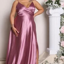 Fashion Nova Mia Satin Maxi Dress - Mauve -Fashion Nova Dresses Shop 04 26 22Studio5 ME MR 14 29 04 41 MF21146 Mauve 0617 PLUS SG
