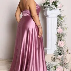 Fashion Nova Mia Satin Maxi Dress - Mauve -Fashion Nova Dresses Shop 04 26 22Studio5 ME MR 14 29 44 41 MF21146 Mauve 0623 PLUS SG