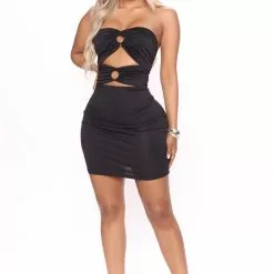 Fashion Nova Irresistible Mini Dress - Black